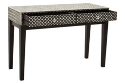 Orsina Exquisite Mother Of Pearl Console Table, Durable Sofa Table, Monochrome Design Console Table For Bedroom - thumbnail 2