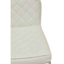 Orsina Baina White And Chrome Bar Stool With Square Base - thumbnail 7
