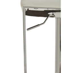 Orsina Baina White And Chrome Bar Stool With Square Base - thumbnail 8