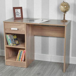 Urbn-Living Urbnliving Height 74Cm 1 Drawer Wooden Bedroom Computer Work Table Colour Oak Office Desk Dressing Jewellery Unit - thumbnail 2