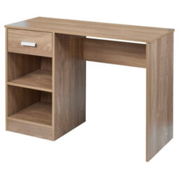 Urbn-Living Urbnliving Height 74Cm 1 Drawer Wooden Bedroom Computer Work Table Colour Oak Office Desk Dressing Jewellery Unit - thumbnail 3