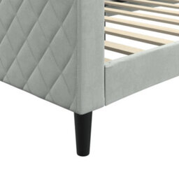 Berkfield Day Bed Light Grey 90X190 Cm Velvet - thumbnail 6