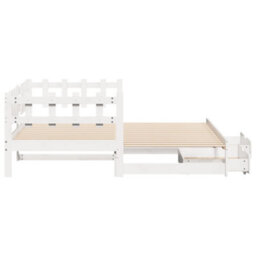 Berkfield Daybed With Trundle And Drawers Without Mattress White 90X190 Cm Single - thumbnail 6