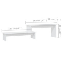 Berkfield Industrial Tv Cabinet White 180X30X43 Cm Engineered Wood - thumbnail 7
