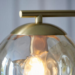 Anson Lighting Devante Gold Effect And Champagne Lustre Dimple Shade Modern 1 Light Floor Light - thumbnail 5