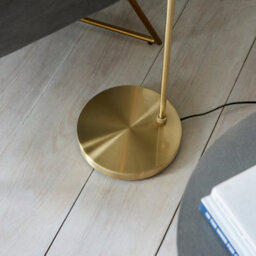 Anson Lighting Devante Gold Effect And Champagne Lustre Dimple Shade Modern 1 Light Floor Light - thumbnail 6