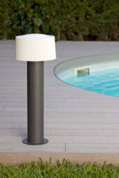 Luminosa Lighting Luminosa Muffin Outdoor Bollard Dark Grey 1X E27 Ip44 - thumbnail 2