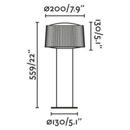 Luminosa Lighting Luminosa Muffin Outdoor Bollard Dark Grey 1X E27 Ip44 - thumbnail 3