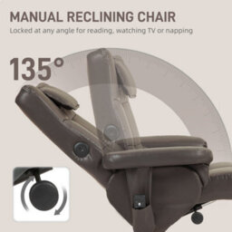 Brown Massage Recliner Chair With Footstool, Remote Control And Hidden Storage - thumbnail 4