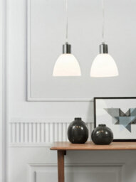 Nordlux Ray Glass Pendant Light 2 Pack Silver,mains