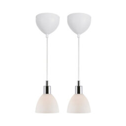 Nordlux Ray Glass Pendant Light 2 Pack Silver,mains - thumbnail 2