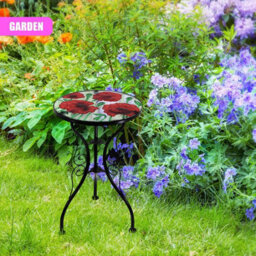 Round Mosaic Garden Patio Side Table Stand - thumbnail 5