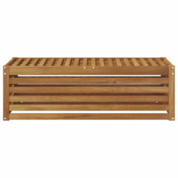 Walplus Outdoor Stool Bench Natural 115 X 43 X 37 Cm Solid Acacia Wood - thumbnail 4