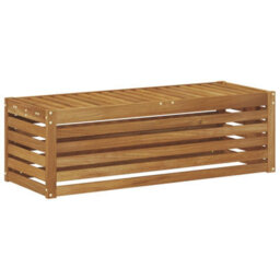 Walplus Outdoor Stool Bench Natural 115 X 43 X 37 Cm Solid Acacia Wood - thumbnail 2