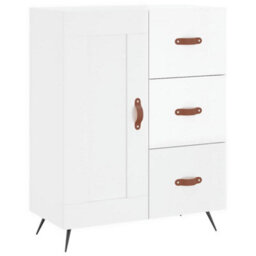 Berkfield Classic Sideboard High Gloss White 69.5X34X90 Cm Engineered Wood - thumbnail 1