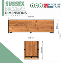 The Hutch Company Sussex Planters (3Ft Tan) - thumbnail 3