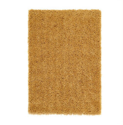 Ochre Plain Shaggy Rug, Handmade Modern Rug, Ochre Shaggy Rug For Bedroom, Living Room, & Dining Room-110Cm X 160Cm - thumbnail 1