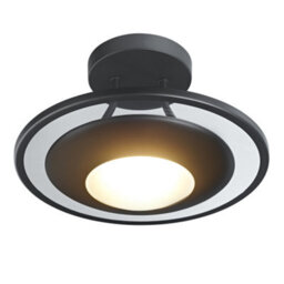Happy Homewares Modern Designer Semi Flush Led Ceiling Light Fitting In Matte Black - thumbnail 2