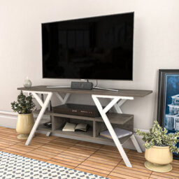Decorotika Minerva Tv Stand Tv Unit For Tv's Up To 55 Inch White Wenge - thumbnail 2