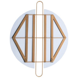 Beliani Glamour Gold Round Wall Mirror 52Cm - Iron Frame, Ready To Hang - thumbnail 3