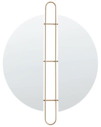 Beliani Glamour Gold Round Wall Mirror 52Cm - Iron Frame, Ready To Hang - thumbnail 1