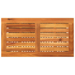 Berkfield Garden Table Black 70X38X42 Cm Poly Rattan Acacia Wood - thumbnail 6