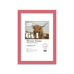 "6X4"" Pink Frame With Mount For 4X3"" Pictures 20mm Slim Edge Portrait And Landscape Display With Wall Hooks And Kickstand" - thumbnail 1