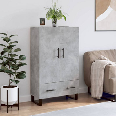 Berkfield Highboard Concrete Grey 69.5X31X115 Cm Engineered Wood - image 1