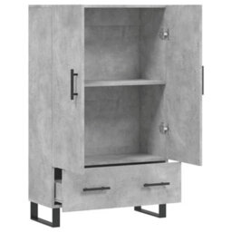 Berkfield Highboard Concrete Grey 69.5X31X115 Cm Engineered Wood - thumbnail 5