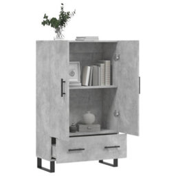 Berkfield Highboard Concrete Grey 69.5X31X115 Cm Engineered Wood - thumbnail 4