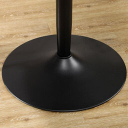 Homcom Round Dining Table W/ Steel Base, Non-Slip Pad For Living Room Black - thumbnail 7