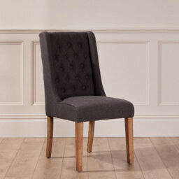 Dibor Cannes Button Back Kitchen Furniture Dining Room Chair - Charcoal - thumbnail 3
