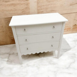 Minster 3 Drawers Chest Of Drawers - L40 X W80 X H80 Cm - White - thumbnail 1