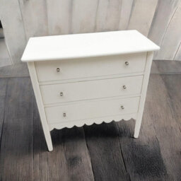 Minster 3 Drawers Chest Of Drawers - L40 X W80 X H80 Cm - White - thumbnail 3