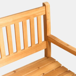 Ohs 2 Seater Wood Garden Bench Outdoor Patio Rustic Chair Seat - thumbnail 5