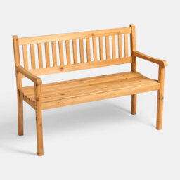 Ohs 2 Seater Wood Garden Bench Outdoor Patio Rustic Chair Seat - thumbnail 4