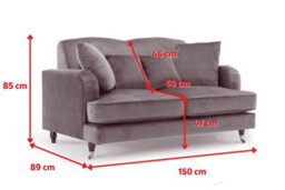 Velvet Bottle Green 2 Seater Sofa Ashton - thumbnail 9