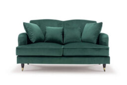 Velvet Bottle Green 2 Seater Sofa Ashton - thumbnail 3