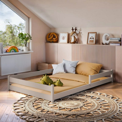 Arte Zofia Cashmere 120 X 200Cm European Small Double Low Bed - Foam/bonnell Mattress Included - image 1