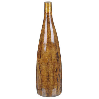 Beliani Flower Vase Burgos Ceramic 52 Cm Brown - image 1