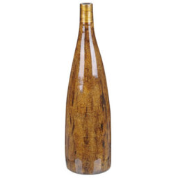 Beliani Flower Vase Burgos Ceramic 52 Cm Brown