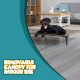 Petlicity Elevated Dog Bed Xl With Canopy Raised Pet Bed Outdoor Waterproof Breathable Dog Cot 106 X 85Cm - thumbnail 6