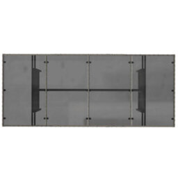 Vidaxl Garden Table With Glass Top Grey 190X80X74 Cm Poly Rattan - thumbnail 7