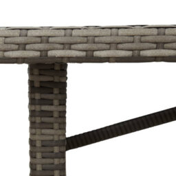 Vidaxl Garden Table With Glass Top Grey 190X80X74 Cm Poly Rattan - thumbnail 9