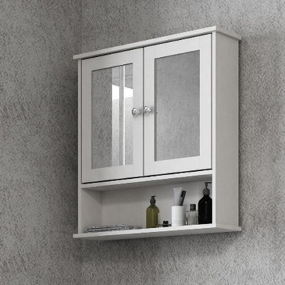 Urbn-Living Urbnliving 56Cm Height Bathroom 2 Door Mirror Cabinet - image 1