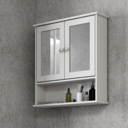 Urbn-Living Urbnliving 56Cm Height Bathroom 2 Door Mirror Cabinet - thumbnail 1