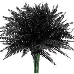 Artificial Boston Fern Plants, 10 Pieces, Artificial Plants, Decorative Fake Plants, Artificial Branches, Black - thumbnail 8