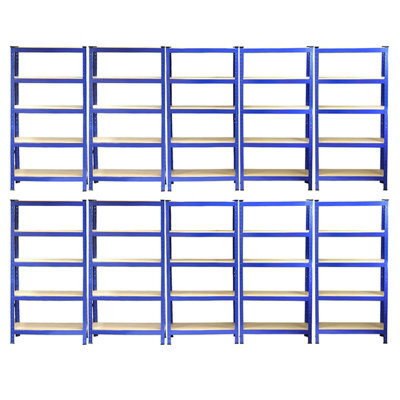 MonsterShop Garage Shelving Units X 10 Heavy Duty 5 Tier Rack For Metal Storage - image 1