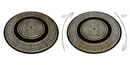 RugsX Carpet Allure 1968 Circle Greek Key, Frame - Structural, Stylish, Glamour Black Circle 200 Cm - thumbnail 3