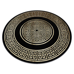RugsX Carpet Allure 1968 Circle Greek Key, Frame - Structural, Stylish, Glamour Black Circle 200 Cm - thumbnail 4